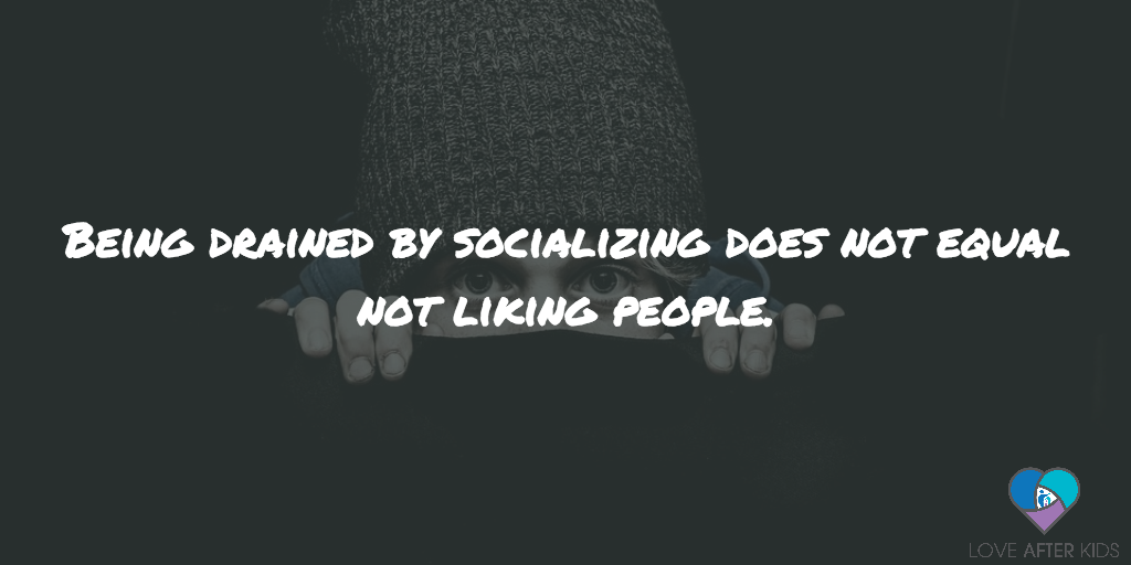Being drained by socializing does not equal not liking people.