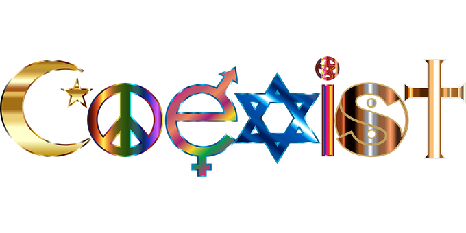 Coexist: Peace between people and religions
