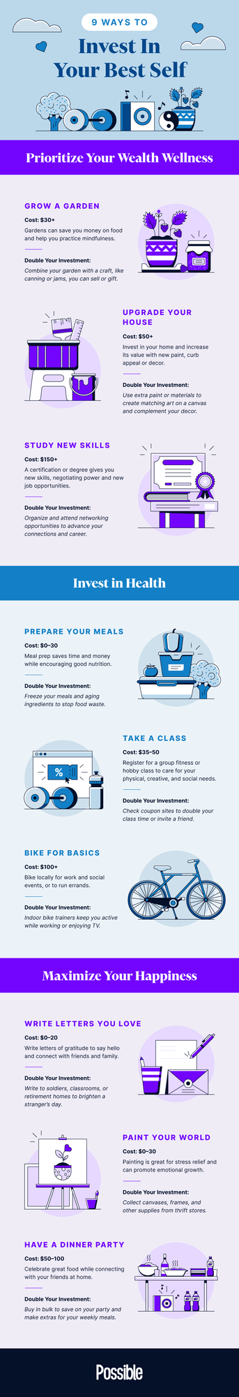 Infographic lists healthy habits to improve your well-being.